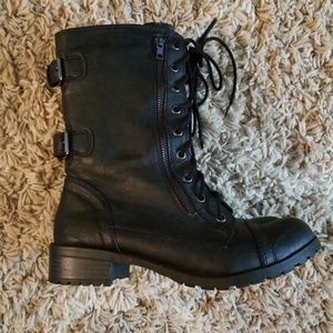 Black Soda Combat Boots